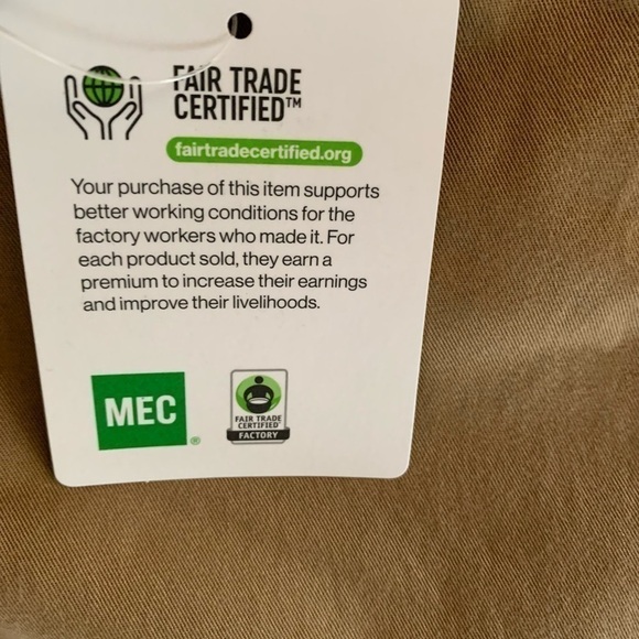 Mountain Equipment Coop Pants; Fair Trade Certified ™️ Size 8  NWT - Picture 5 of 5